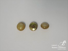 Knoflík se zlatým okrajem - Knoflíky - Plastové knoflíky