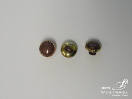 Knoflík se zlatým okrajem - Knoflíky - Plastové knoflíky
