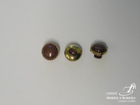 Knoflík se zlatým okrajem - Knoflíky - Plastové knoflíky