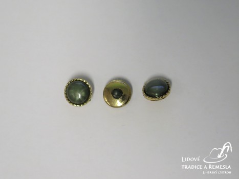 Knoflík se zlatým okrajem - Knoflíky - Plastové knoflíky
