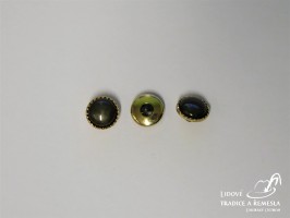 Knoflík se zlatým okrajem - Knoflíky - Plastové knoflíky