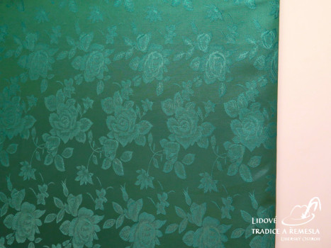 Polobrokát - zelený - Metráž - Ostatní metráž