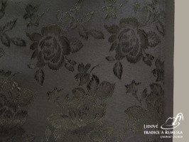 Polobrokát - černý - Metráž - Ostatní metráž