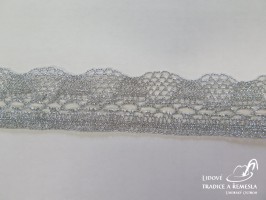 Krajka nitěná - Krajky - Krajka nitěná kovová